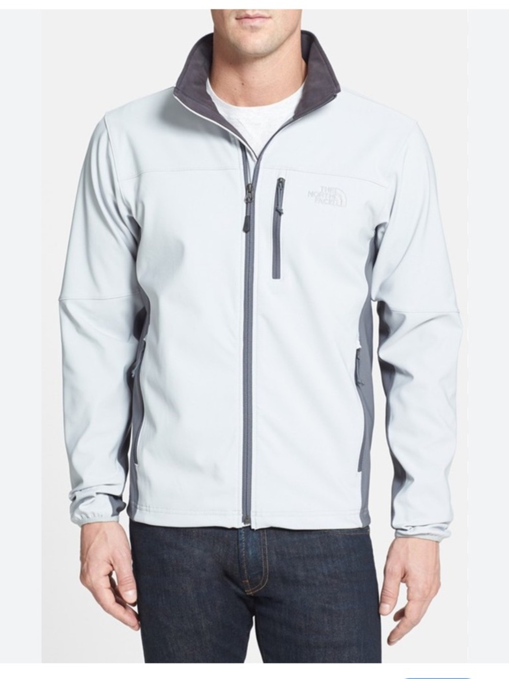 The North Face Men’s Light Gray and Dark Charcoal Performance Jacket